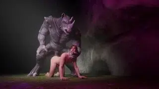 Rhino Mating with Twink Boy (Gay Furry) / Wild Life Furries