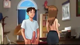 Sex with Natural Body MILF Alone in Her Office – Summertime Saga 28 By DarkCookie – 3D Porn Game