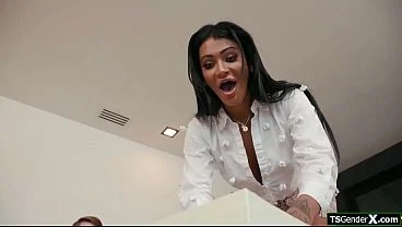 Shemale is assfingered while sucked off