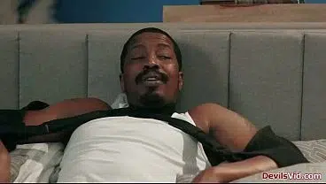 Teen stepdaughter jerking stepdad off ends up getting fucked