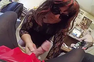 Tranny sucking her Mistress