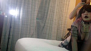 Gothic Trans Woman Fucked