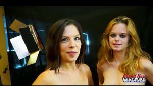 Jamie Litton Paige Tiny Brunette Coed Duo Deepthroat Pussy Lick Fun!