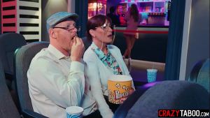 Kinky teen Athena Faris swallowed big cock and rode it during the movie