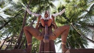 Lara Croft is a good girl because she takes the statue’s fat dick in her ass. 3D Hentai Game