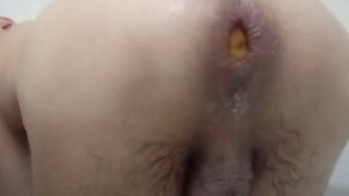 Anal fisting/ Oranges stretch my hole well