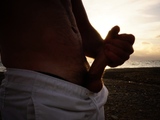 Beach Cum Almost Caught by Locals Big Uncut Solo Gay Risk
