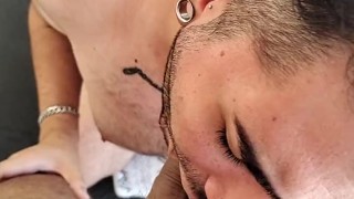 Blowjob to a big, juicy and hairy dick – ft VELLO TATUADO