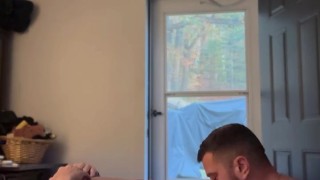 Cleaning off Dads dick from a night out at the adult theatre.