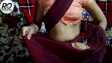 Desi Indian Bhabhi got naked and got her pussy fucked like a mare and got her ass masturbated from behind, Hindi hot saree was removed and she got naked