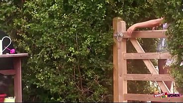 Fresh milfs enjoy being fucked in the hay by a dude with a big cock