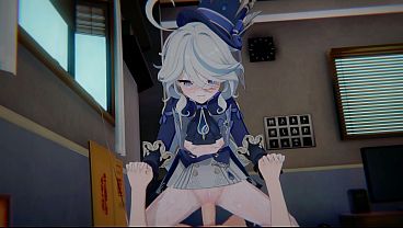 [Genshin Impact] FURINA COLLECTION: Cowgirl, Sandwich, Handjob, POV (4K/60FPS)