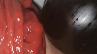 Huge extreme Anal gaping 3″ black ball insertion and huge anal prolapse.hot anal compilation #1 2024
