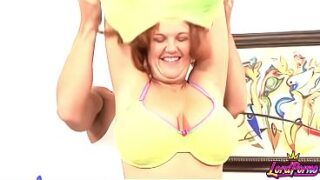 Huge Tits Redhead Kitty Lynxxx Teases as She Takes Dick From Behind