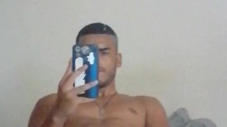 Másturbacion en mi cuarto a solas, mientras me miró al espejo eyaculacion feliz 😈💦💦