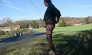 Shemale Trans Sounding Lingerie Outdoors 8