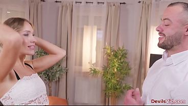 Small tits blonde Angelika Grays getting fucked in the ass