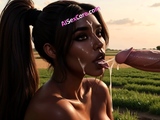 Soft Outdoor Sex Fuck Session With Radiant Ebony Glow (Ai)