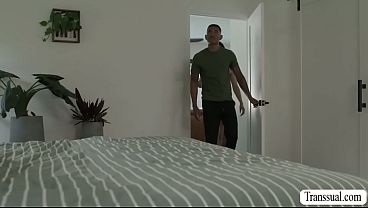 Sucking my handsome friends big cock in my room