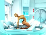 Super alien sex with futa alien plays with a young hottie