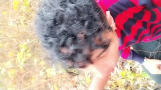 Taking friend´s cum on face in the park