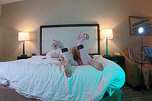 Tgirl Fucked In Bondage And Chastity