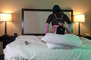 Trans Woman In Chastity Fucked Reverse Cowgirl