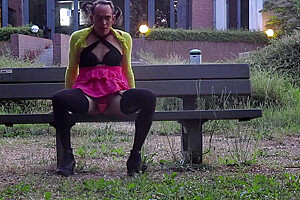 Upskirt In Public Bending Over