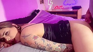 Cute Trans Girl With Big Ass Gives Blowjob And Moans In Anal