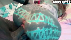 Private Fuck Session with Sexy Dreadhead Tattooed Girl Ends with Cum All Over Her