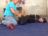 Amateur fetish BDSM action with redhead