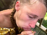 Amateur teen blowjob babe facialized and she loves it