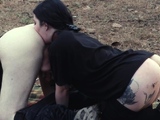 Ass and piss picnic for face fuck slut