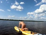 Big-Ass Blonde’s Naked Walk on a Paddleboard