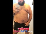 Fat Bear Stroking His Big Cock