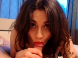 Girl tease her boyfriend and he cum in her deep throat
