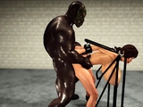 Tight sexy brunette enjoys fucking with a big black cock