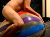 Twink Humping His Big Inflatable Ball