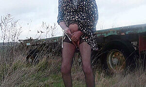 Urethral Sounding Outdoors Lingerie 8